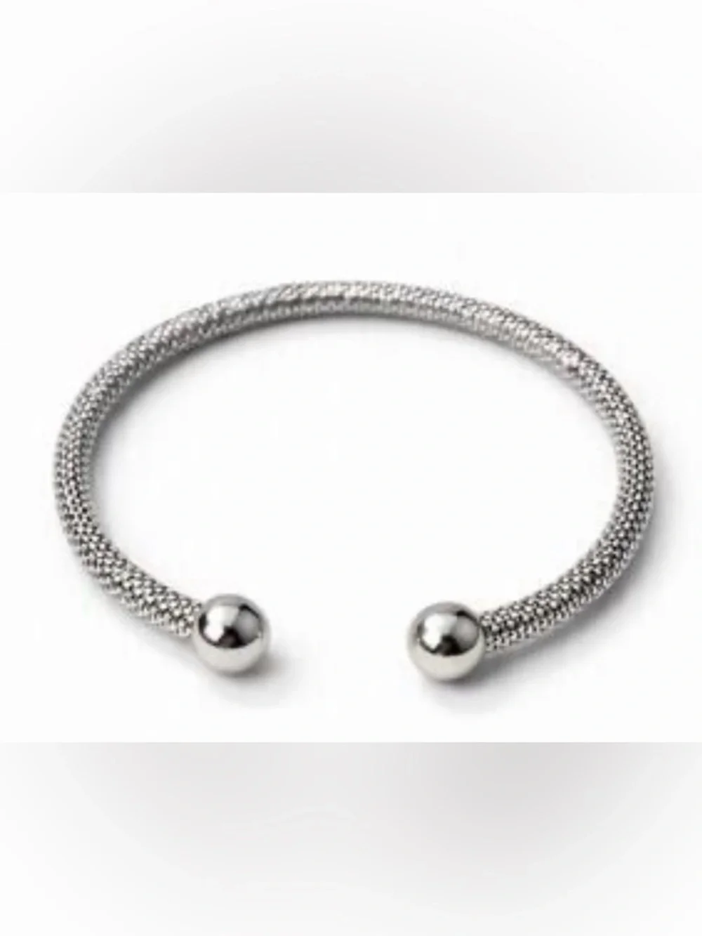 Banana Republic Silver Mesh Open Cuff Bracelet - Picture 2 of 2